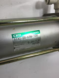 CKD SCA2-00-63B-100 PNEUMATIC CYLINDER 63 MM BORE, 100 MM STROKE, 20 MM OD RAM