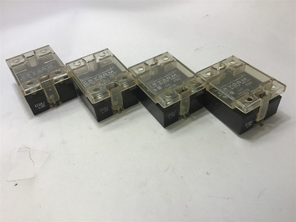 CRYDOM D2410 SOLID-STATE RELAY 3-32V INPUT 240V 10 AMP OUTPUT LOT OF 4--