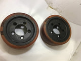 VULKOLLAN 9-3/4'' OD 3-3/4'' WIDTH URETHANE WHEEL 3'' ID LOT OF 2