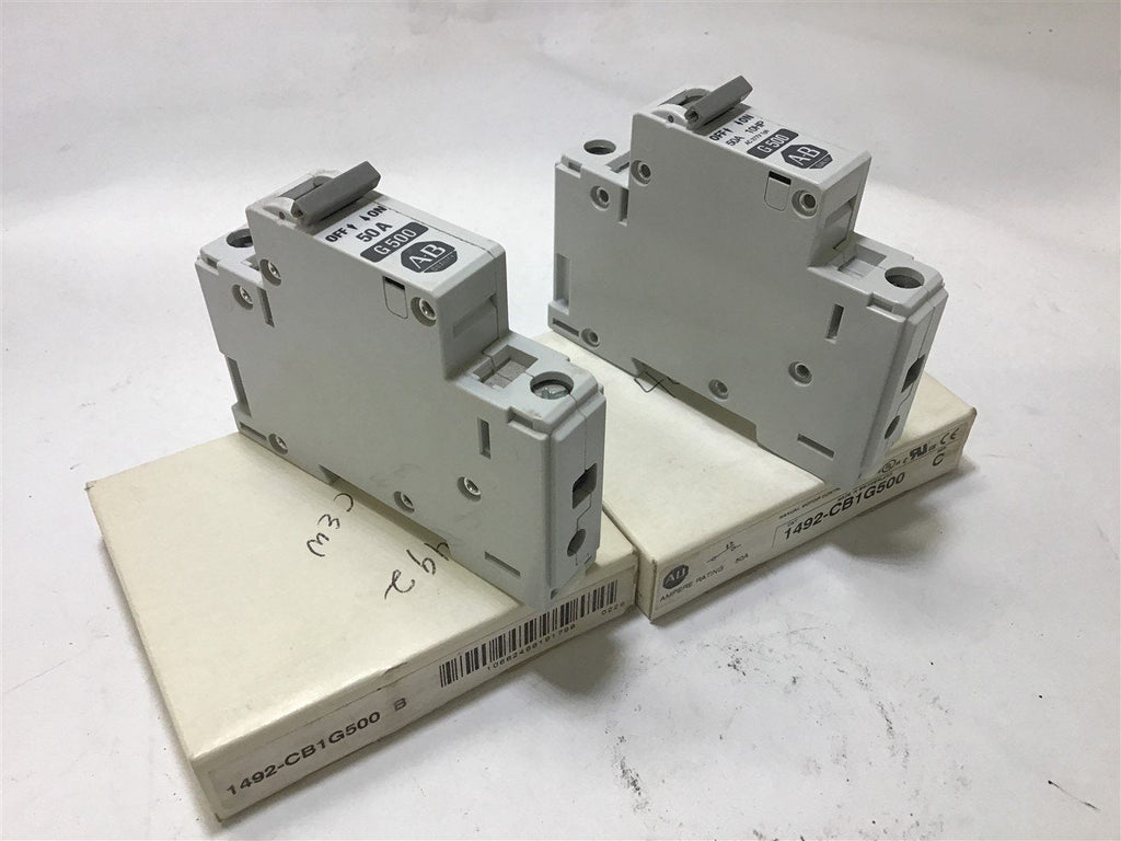 Allen-Bradley 1492-CB1 Ser C Manual Motor Controller G500 50 A 10 HP Lot of 2