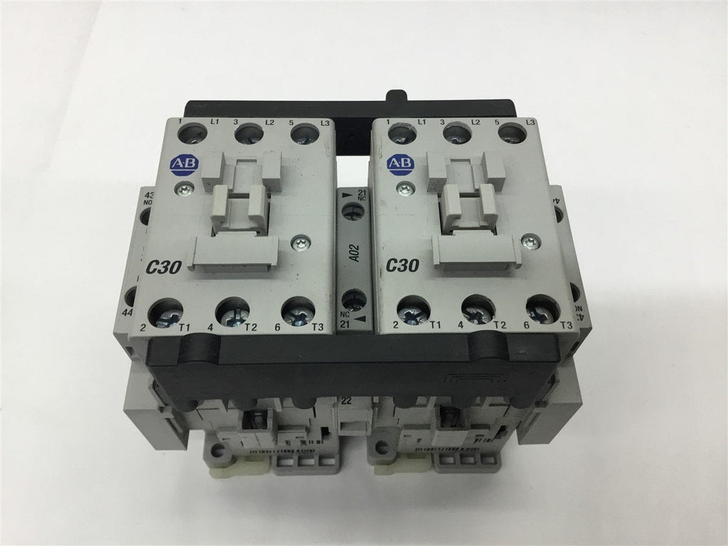 Allen-Bradley 104-C30D22 10Amp 600 Volts Reversing Contactor 120 volt Coil