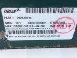 Dodge Tigear 202A15R14 15:1 Ratio Right Angle Gear Reducer 1.92 Input HP