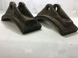 Brake Shoes 10.5" Long 4" Wide 0.394" Pad Lot of 2