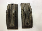 Brake Shoes 10.5" Long 4" Wide 0.394" Pad Lot of 2