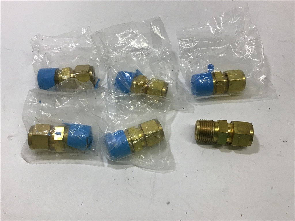 3/8 x 3/8" Pneumatic Fittings Lot of 6