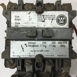 Westinghouse 200MICACM Nema Size 1 27 Amp Starter 460 V @ 10 HP 120 V Coil