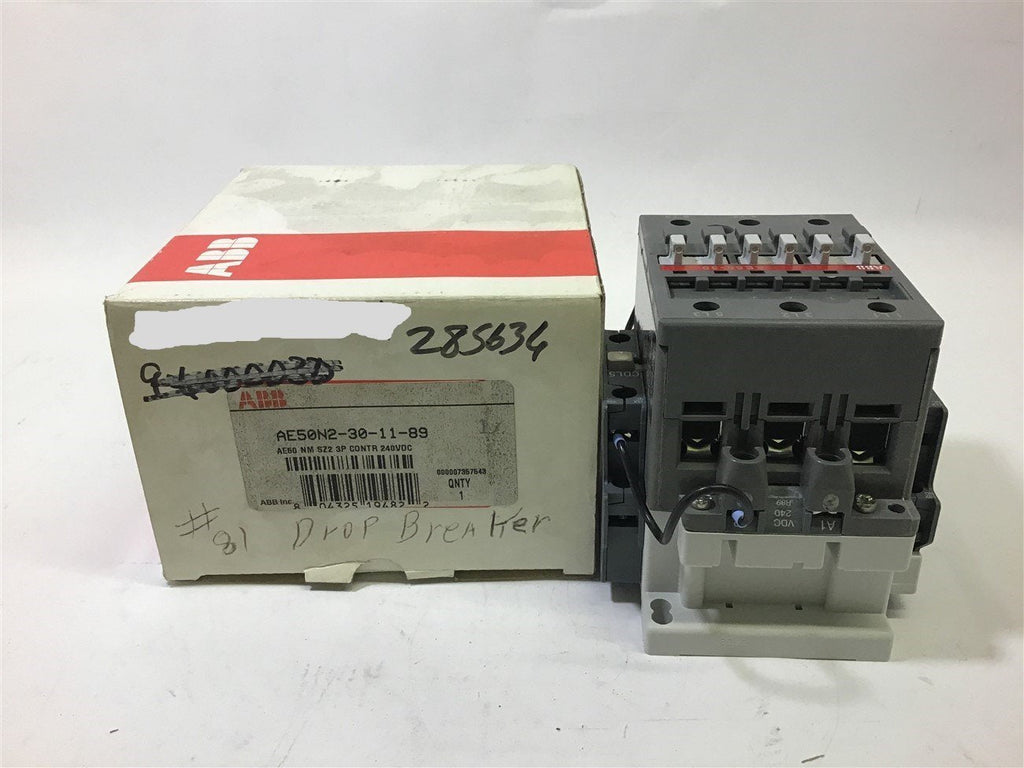 ABB AE50N2-30-11-89 Contactor 240 VDC Coil