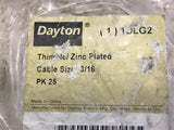 Dayton 1DLG2 Zinc Plated Thimble Clip 3/16" 22 Pcs