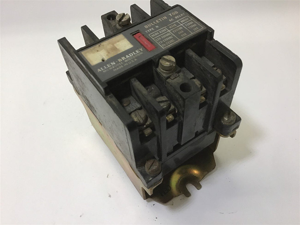 ALLEN-BRADLEY 700-N400A1 AC RELAY SERIES C TYPE N 120V 60HZ COIL