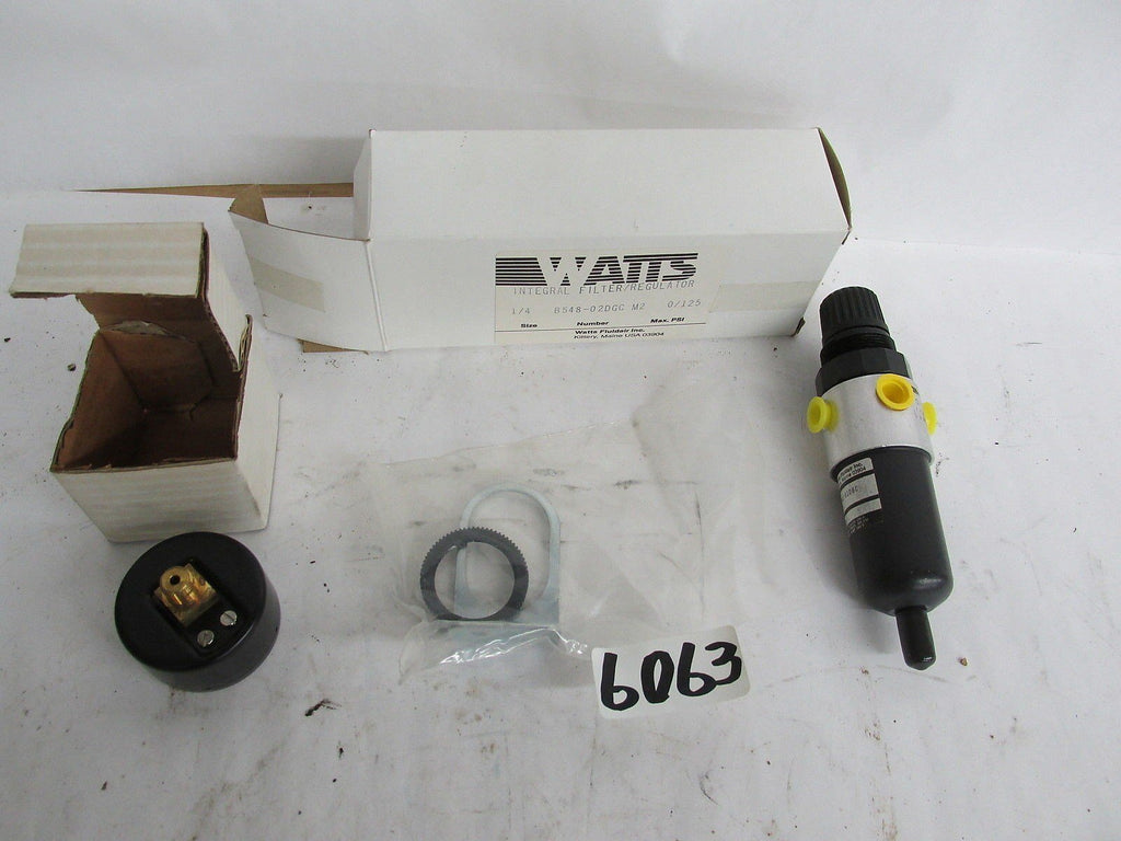 WATTS INTEGRAL FILTER REGULATOR W/ GAUGE PLASTIC TUBING - B-548-02D6C M2   NEW