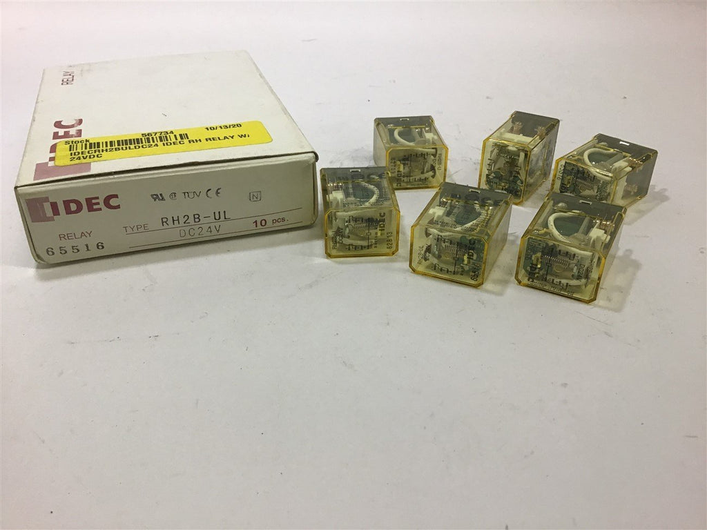 Idec RH2B-UL 8 Spade Relay 24 Vdc Lot of 6