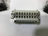 Epic 10194000 16-Pin Industrial Connector H-BE 16SSDR 16 A 6 KV with 2 Housings