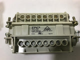 Epic 10194000 16-Pin Industrial Connector H-BE 16SSDR 16 A 6 KV with 2 Housings