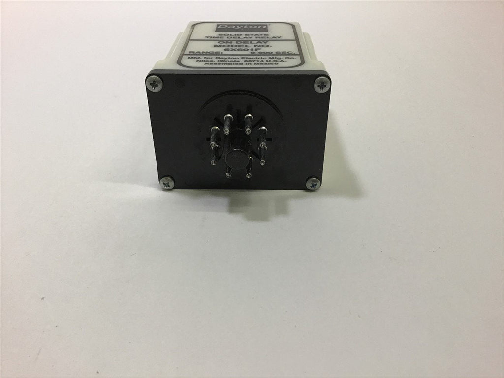 Dayton 6X601F Solid State Time Delay Relay 9-900 Sec