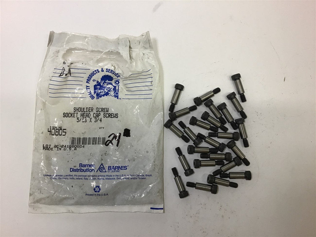 Barnes 40805 Shoulder Screw Socket Head Cap Screws 5/16" x 3/4" 24 Pcs