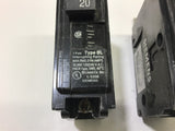 Siemens B120 Circuit Breaker 20 A 120/240 V 60 Hz 1P Type BL Lot of 2