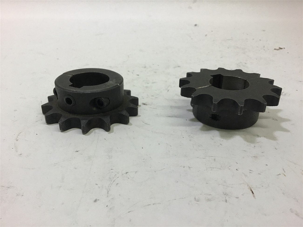 Sprocket 1" ID 1.65" OD 0.325" Pitch 14 T Lot of 2