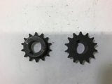 Sprocket 1" ID 1.65" OD 0.325" Pitch 14 T Lot of 2