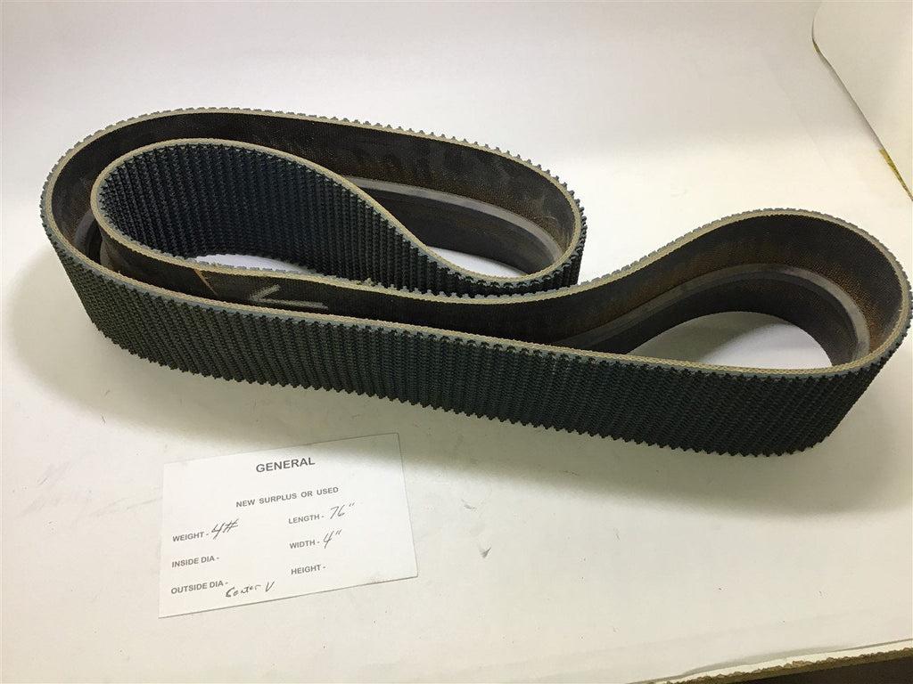 Rough Top Center V-Guide Belt 76" Long 4" Wide