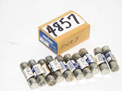 10 Fusetron Dual-Element Fuse -  Fna-3  - 125V - Sc 10Ka    - New