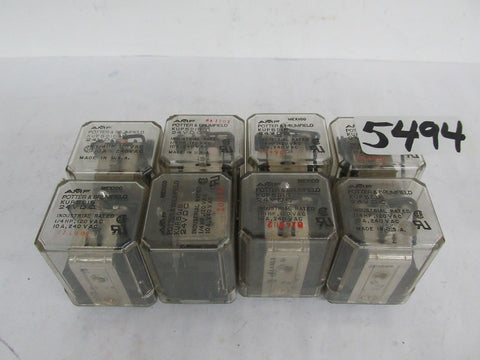 8 POTTER & BRUMFIELD RELAYS KUP5D15  - 24 VDC - 1/4 HP - 120 VAC - NEW