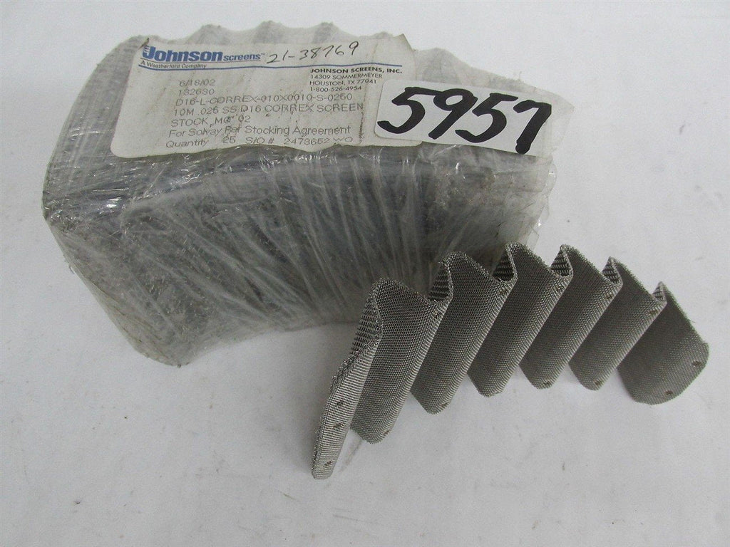 JOHNSON SCREENS - 20 PER PKG- D16-L-CORREX-010X0010-0250  /10M.025SS D16 -  NEW