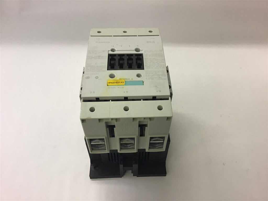 Siemens 3RT1055-6...6 Contactor 460 Volts @ 75 Hp 240 Volt Coil