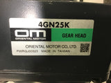 Oriental Motor 4RK25GN-CW Gear Motor 25W 230 Volt 0.28A 1450 Rpm