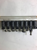 Festo VUVG-L14-M52-AT-F18-1P3 Solenoid Valve x 8 mounted on manifold