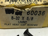 8-32x5/8 UNRC Flat Head Cap Screws Lot of 3 boxes 100 PCS per Box