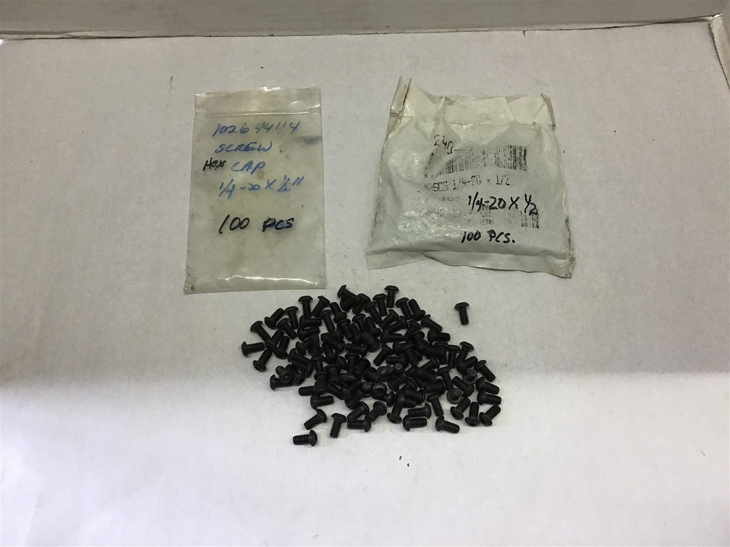 1/4-20x1/2 Hex Cap Screws pack of 100 Pcs