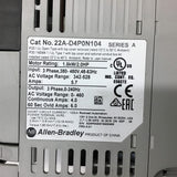 Allen-Bradley 22A-D4P0N104 2 Hp AC Drive 0-460 Volts 0-240 HZ 3 Phase Output