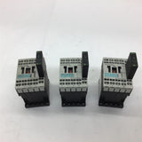 Simenes 3RT1016-2BB42 460 volt @ 5 Hp Contactor Lot of 3