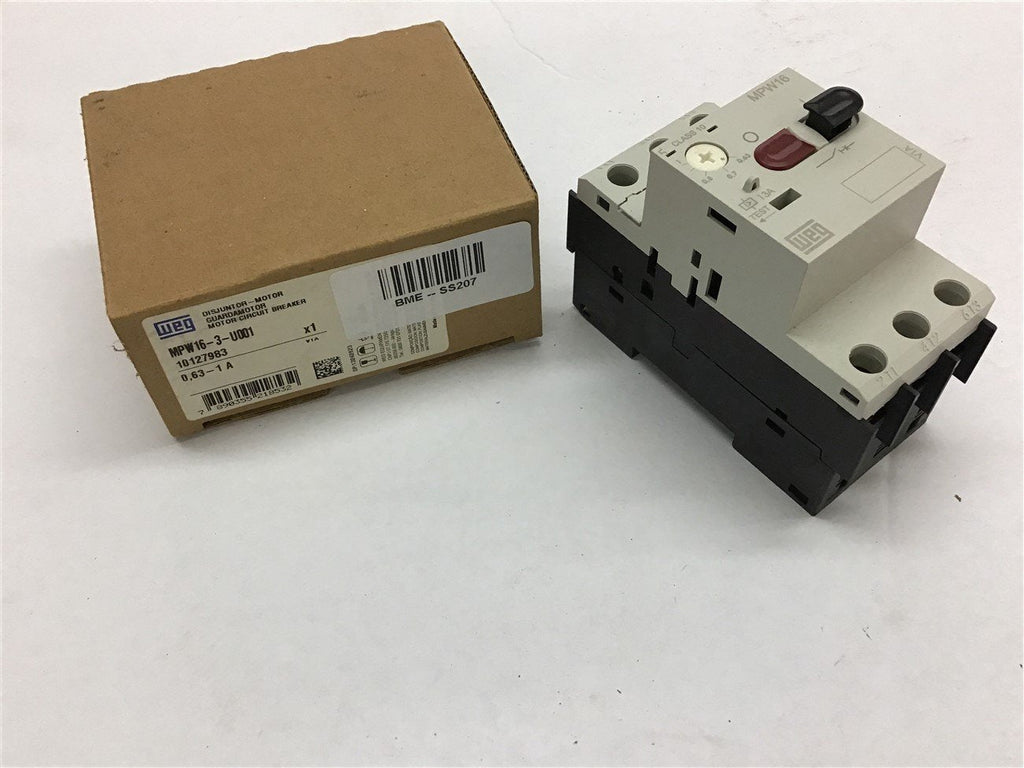 Weg WPW16-3-U001 Motor Circuit Breaker 0.63-1 Amp