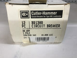 Cutler-Hammer BR130R Circuit Breaker 30 Amp Single Pole 120/240 Vac Lot of 11