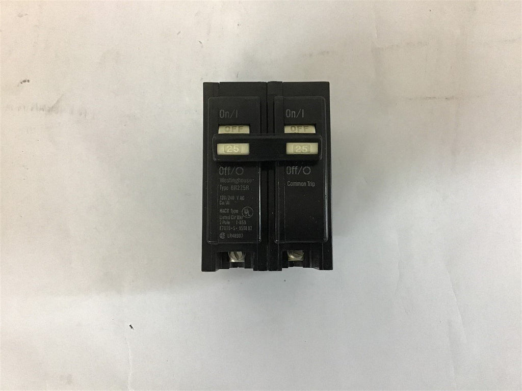 Westinghouse BR225R 2 Pole 25 Amp Circuit Breaker