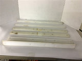 UHMW Plastic Strip 24" L x 1 3/4" W x 3/8" Th Lot of 6