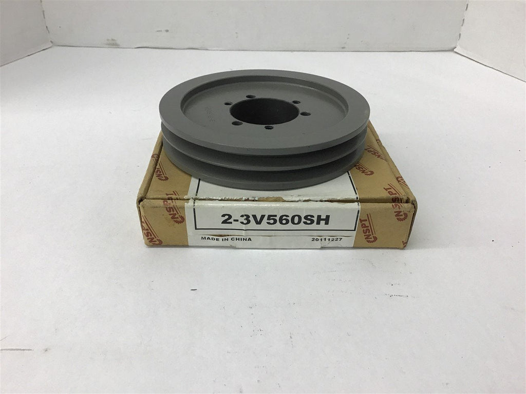 NSPT 2-3V560SH Pulley 2 Groove 3V Belt Width uses SH Busing