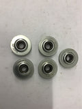 Conveyor Roller Bearings w/ Ball Bearings 7/16" Bore Lot of 5