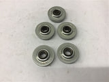 Conveyor Roller Bearings w/ Ball Bearings 7/16" Bore Lot of 5