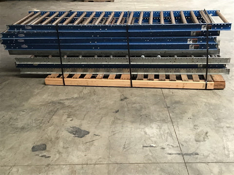 Lewco 33" Roller Conveyor 10' Long 27" Roller 2" OD 1 Per Lot