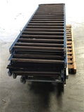 Lewco 33" Roller Conveyor 10' Long 27" Roller 2" OD 1 Per Lot