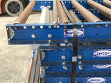 Lewco 33" Roller Conveyor 10' Long 27" Roller 2" OD 1 Per Lot