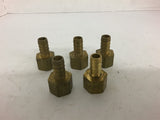 Brass Hose Fitting 3/4'' lot of 5