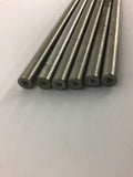 11 1/2" Long Metal Rods 3/8" OD 1/8" one sided Threaded Hole Lot of 6