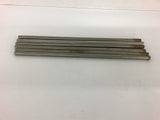 11 1/2" Long Metal Rods 3/8" OD 1/8" one sided Threaded Hole Lot of 6