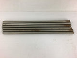 11 1/2" Long Metal Rods 3/8" OD 1/8" one sided Threaded Hole Lot of 6