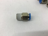 Festo QS-1/4-8 Straight connectors Lot of 7 Pcs