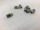 Festo QS-1/4-8 Straight connectors Lot of 7 Pcs