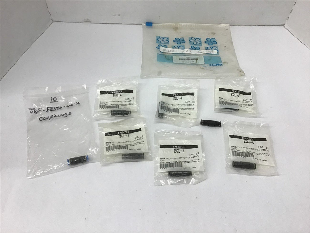 Festo/Pisco Quick Connect Couplings EQU-4 Lot of 8